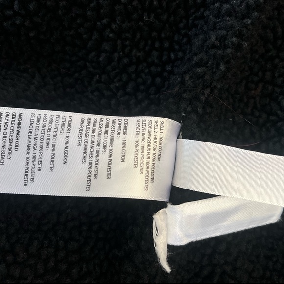 Calvin Klein Women’s Sherpa Moto Denim Jacket Black Size Large Casual Streetwear - Picture 12 of 12